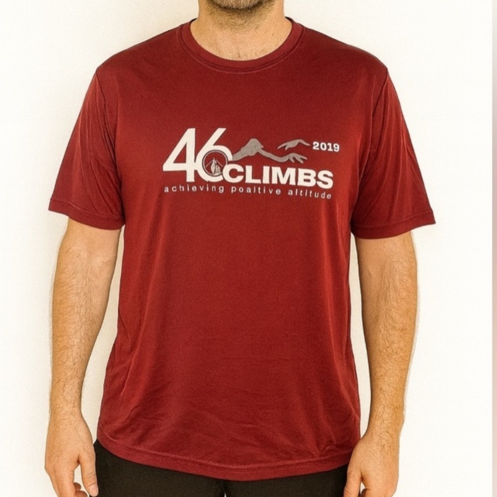 Sport-Tek 46 Climbs 2019 Graphic T-Shirt Men’s‎ Medium Red Performance Tee